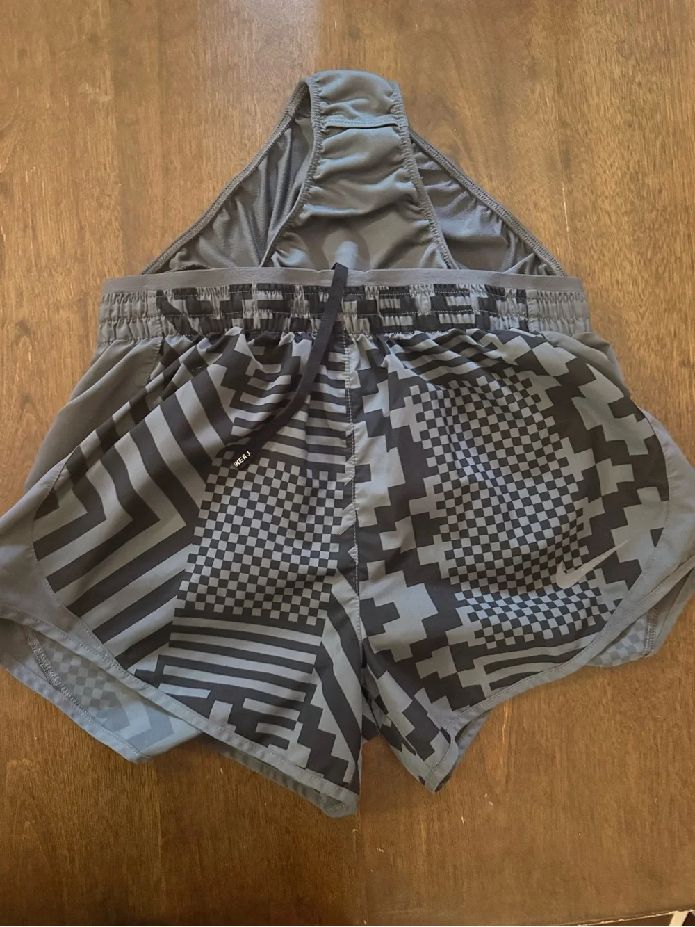 Nike Dri-FIT Geometric Print Running Shorts Size x Small
